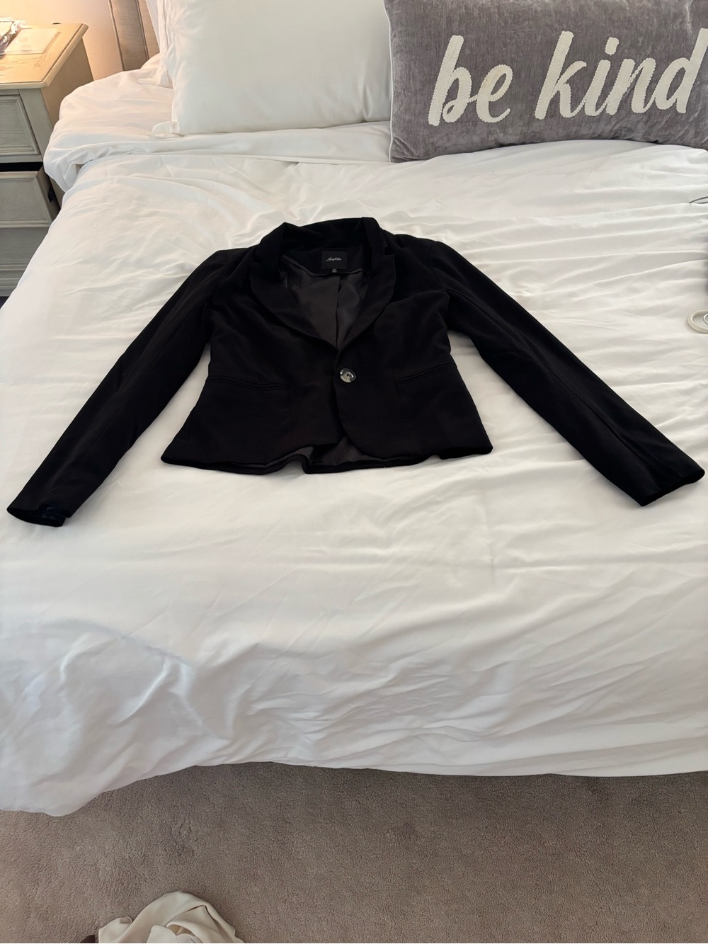 Source Unknown Black Single-Button Women's Blazer